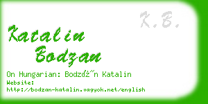 katalin bodzan business card